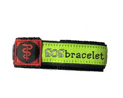 SOSbracelet geel LARGE (vanaf 12 jaar en ouder) SOS bracelet senioren, jongvolwassenen, vriend, vriendin, medische noodzaak, vakantie, reis, studiereis, vaderdag, moederdag, valentijndag, sinterklaas en kerst. Een origineel cadeau kado