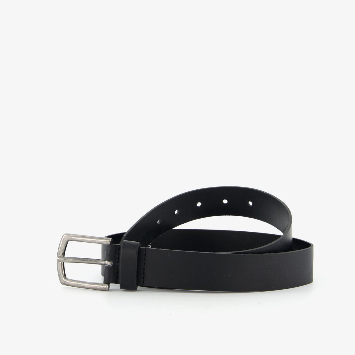 Leren heren riem zwart - Maat 95