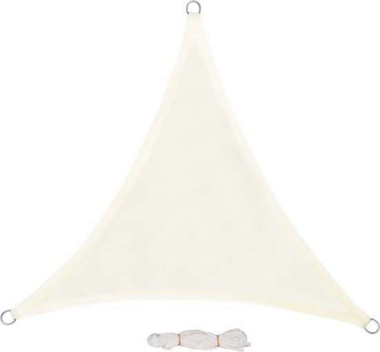 Toile d'ombrage triangulaire - perméable à l'air et résistante à l'eau - PEHD respirant - résistant aux UV et robuste - gris foncé - 3x3x4,25 m