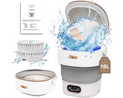 Duurzame Mini Wasmachine voor Kamperen en Reizen - 16 Liter, 3 kg, Compacte 2-in-1 Mobiele Wasmachine