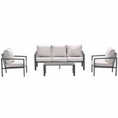 Bol.com Springs loungeset - 4-dlg.- carbon black - desert sand aanbieding