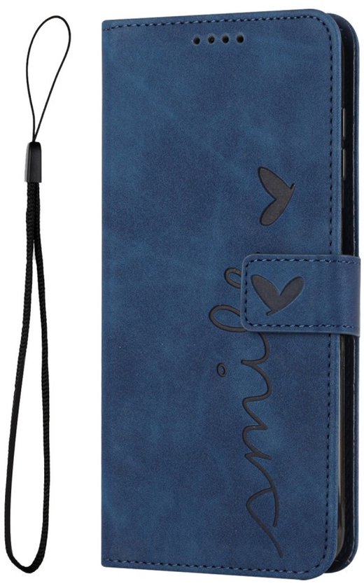 Étui Coverup - Adapté à iPhone 16 - Étui Coverup Smile Book - Blauw