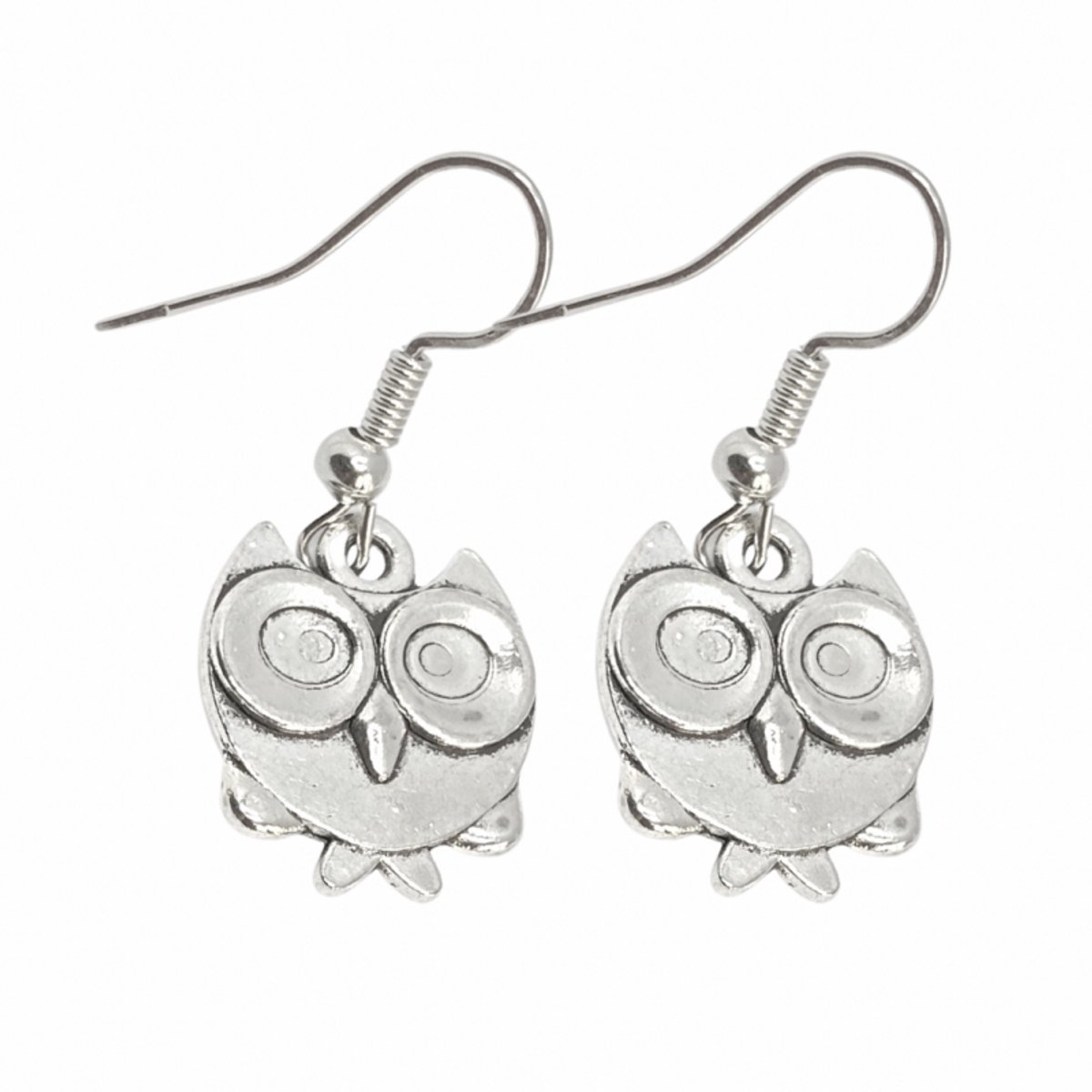 Zilver oorbellen uil