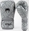 Grijze bokshandschoenen met Venum-logo en repetitief patroon. 12 OZ.