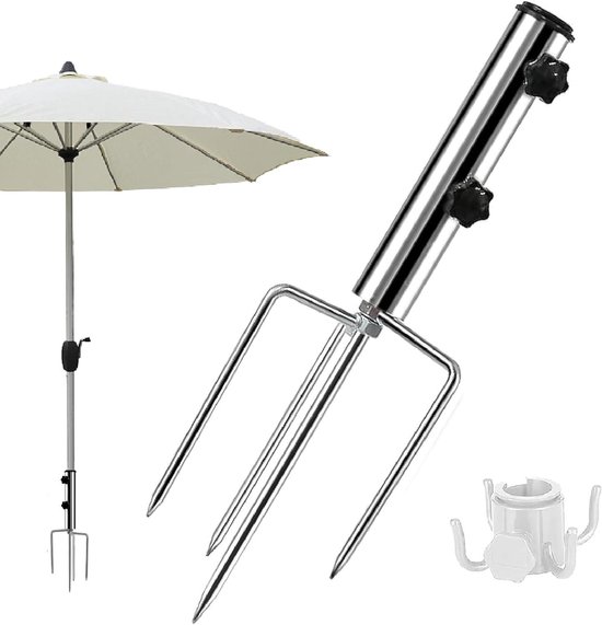 Homecall Parasol strand en strandschelp, 2-in-1 strandscherm, omschakelbaar, 270 cm, parasol, groot, met ramen, windscherm, strand, regendicht, UV50 , zonwering voor 2-3 personen, groen