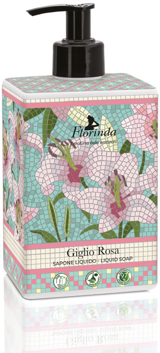 Florinda Mosaici Italiani Giglio Rosa vloeibare zeep 500 ml