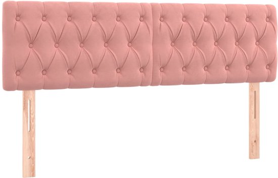 vidaXL Boxspring avec matelas Velours Rose 140x190 cm - Boxspring - Sommiers - Lit - Meubles de couchage