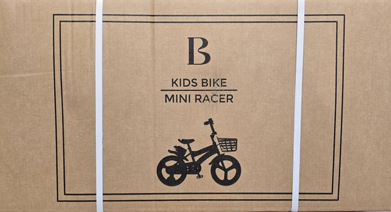 Buxibo Mini Racer - 12 Inch Kinderfiets met Zijwielen - Stoere Fiets voor Kinderen 2-4 Jaar - Verstelbaar Zadel en Stuur - Met Opbergbak en Mand - Perfect voor Leren Fietsen - Zwart van Buxibo — afbeelding 3