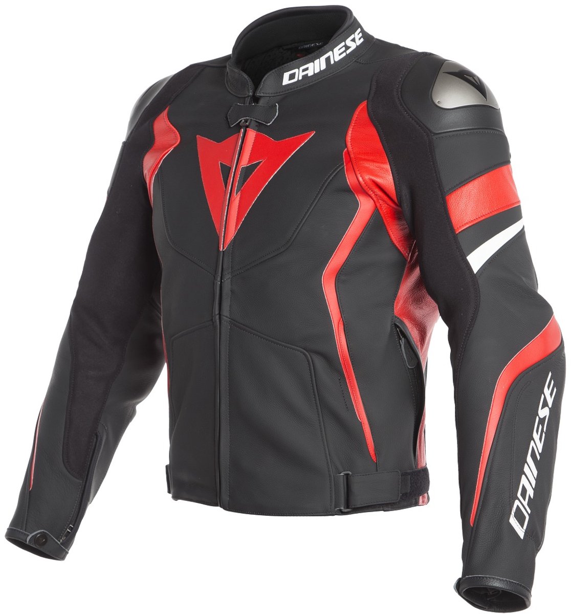 Dainese Avro 4 Jas Zwart Mat Lava Rood Wit - Maat 46 - Jas