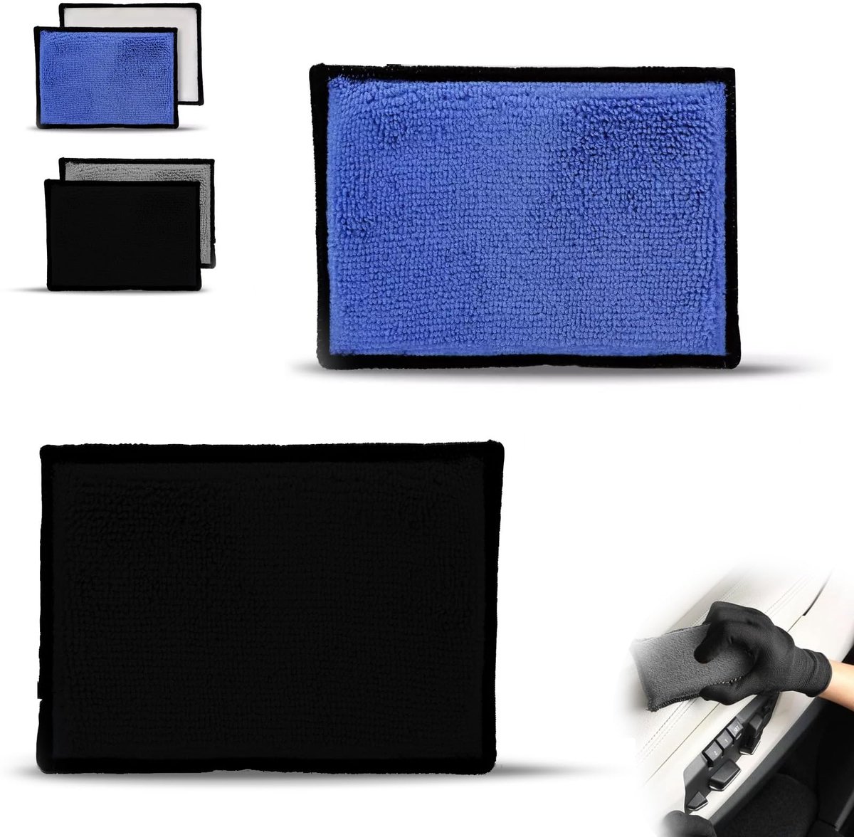 My Ninki ® Effectieve Microvezel Auto Interieur Reinigingspads voor Diverse Oppervlakken, Ideaal voor Wassen en Poetsen