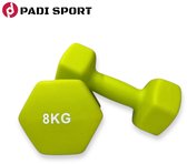 Bol.com Padisport - Dumbell Neopreen - Groen - 8 Kg - Krachttraining - - Gewichten - Dumbells - Halters - Gewichtjes 8 Kg - Gewi... aanbieding