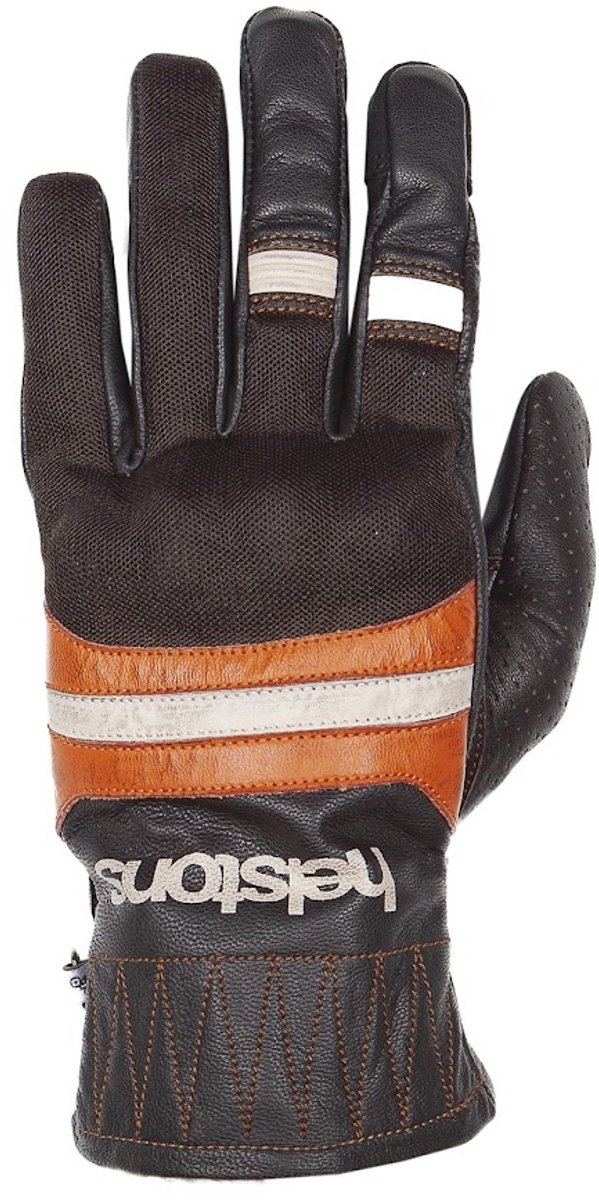 Helstons Bull Air Summer Leren Mesh Bruin Beige Oranje Handschoenen -
