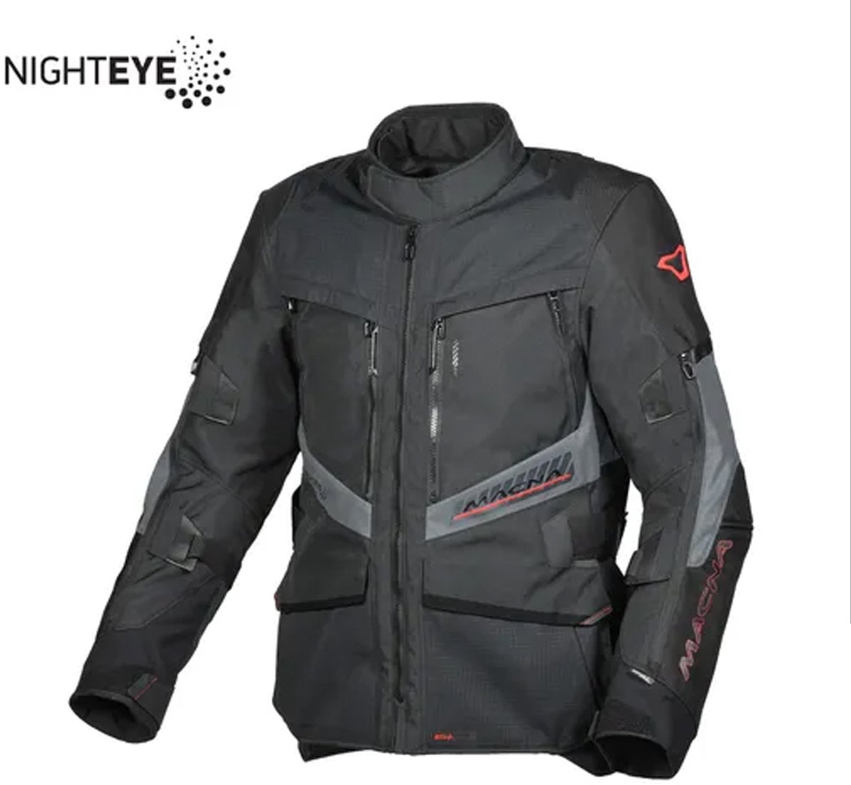 Macna Domane Textile Waterproof Jas Zwart - Jas