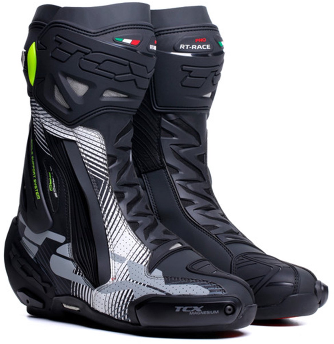 TCX RT-Race Pro Air Zwart Wit Grijs Motorschoenen - Laars