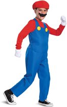 Loodgieter Mario verkleedkleding - kinderen - computer game kostuum - Carnavalskleding - Verkleden - Loodgieter outfit/kostuum/pak 116-128