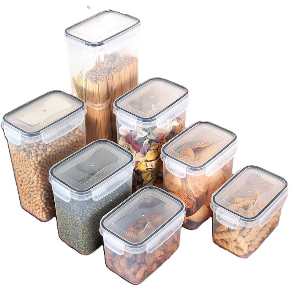 Ceruzo Bewaardozen Set 7 Stuks - Lucht- Aromadicht - BPA-vrij-Magnetron- Vriezerbestendig