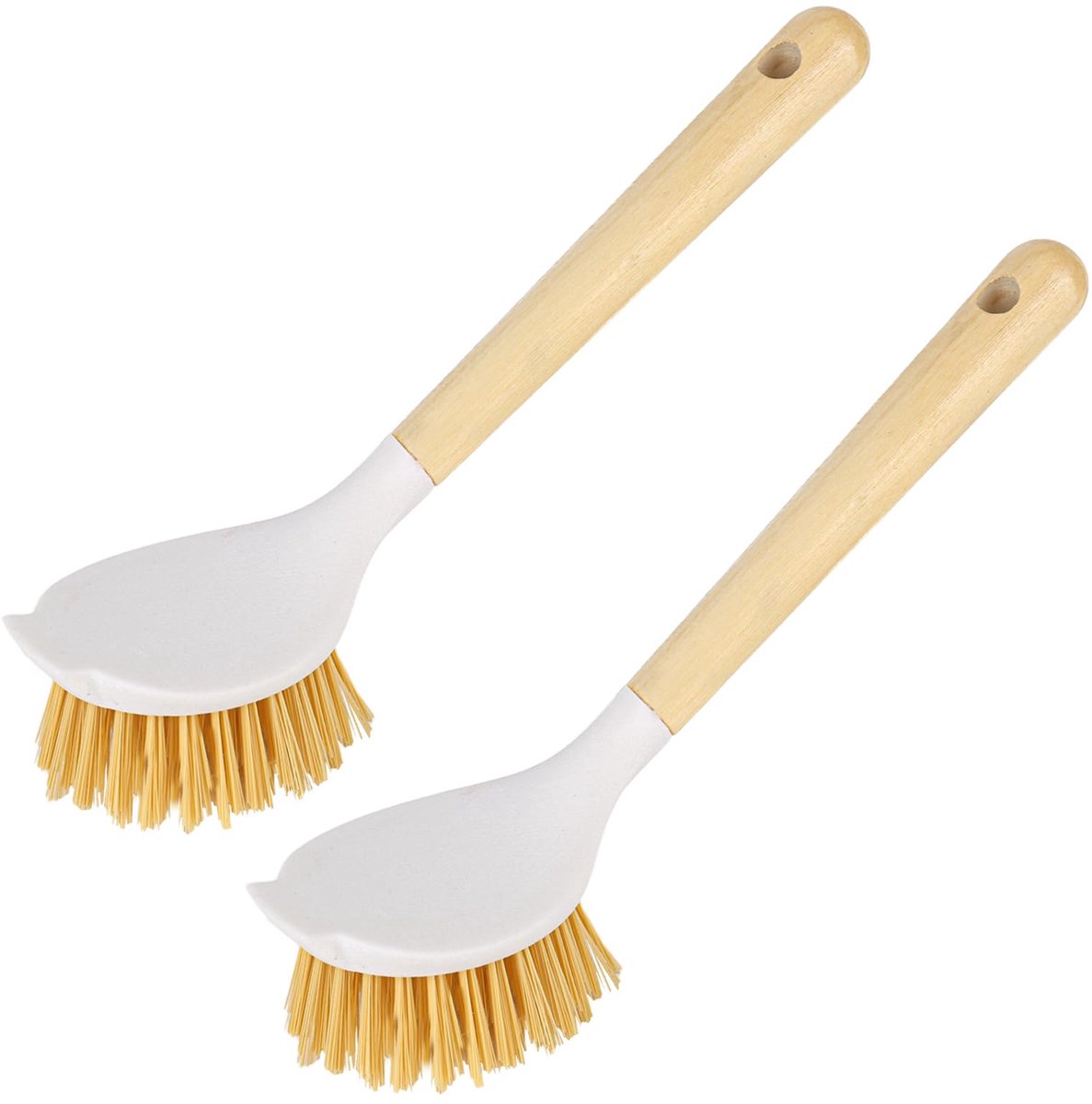 My Ninki ® Houten Afwasborstel Set van 2 voor Keukenreiniging en Efficiënte Vlekverwijdering