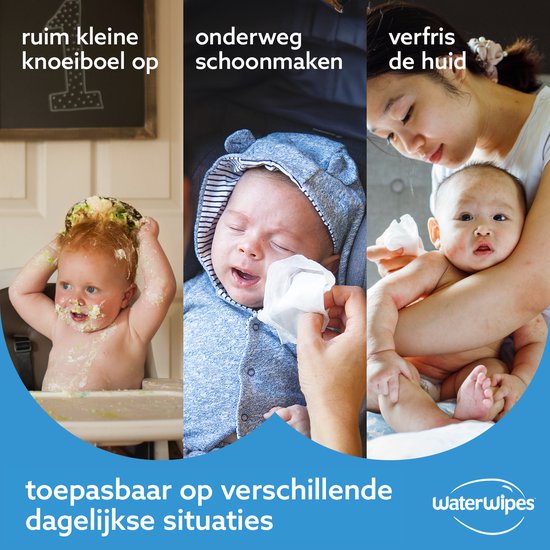 WaterWipes Billendoekjes Bio - 12 x 60 stuks - 720 doekjes