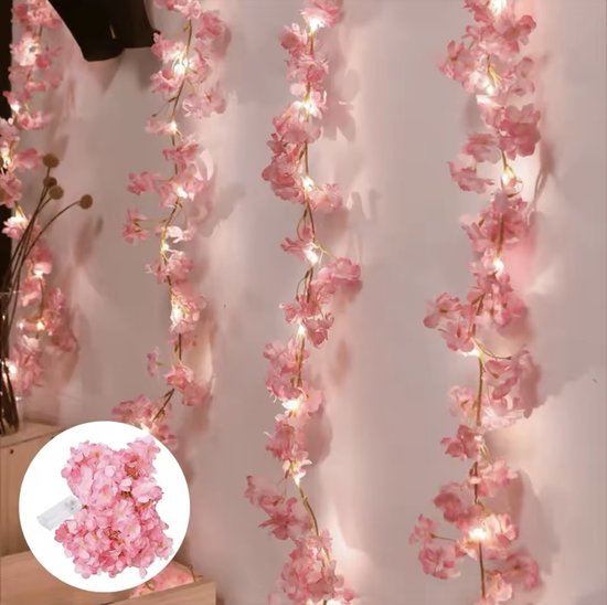 String lumineuse à 20 LED en forme de cerisier artificiel, 2 m, pour chambre à coucher, mariage, fête, Décoration de vacances