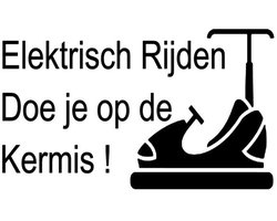 Auto Raamsticker Elektrische Rijden Kermis Grappig Funny