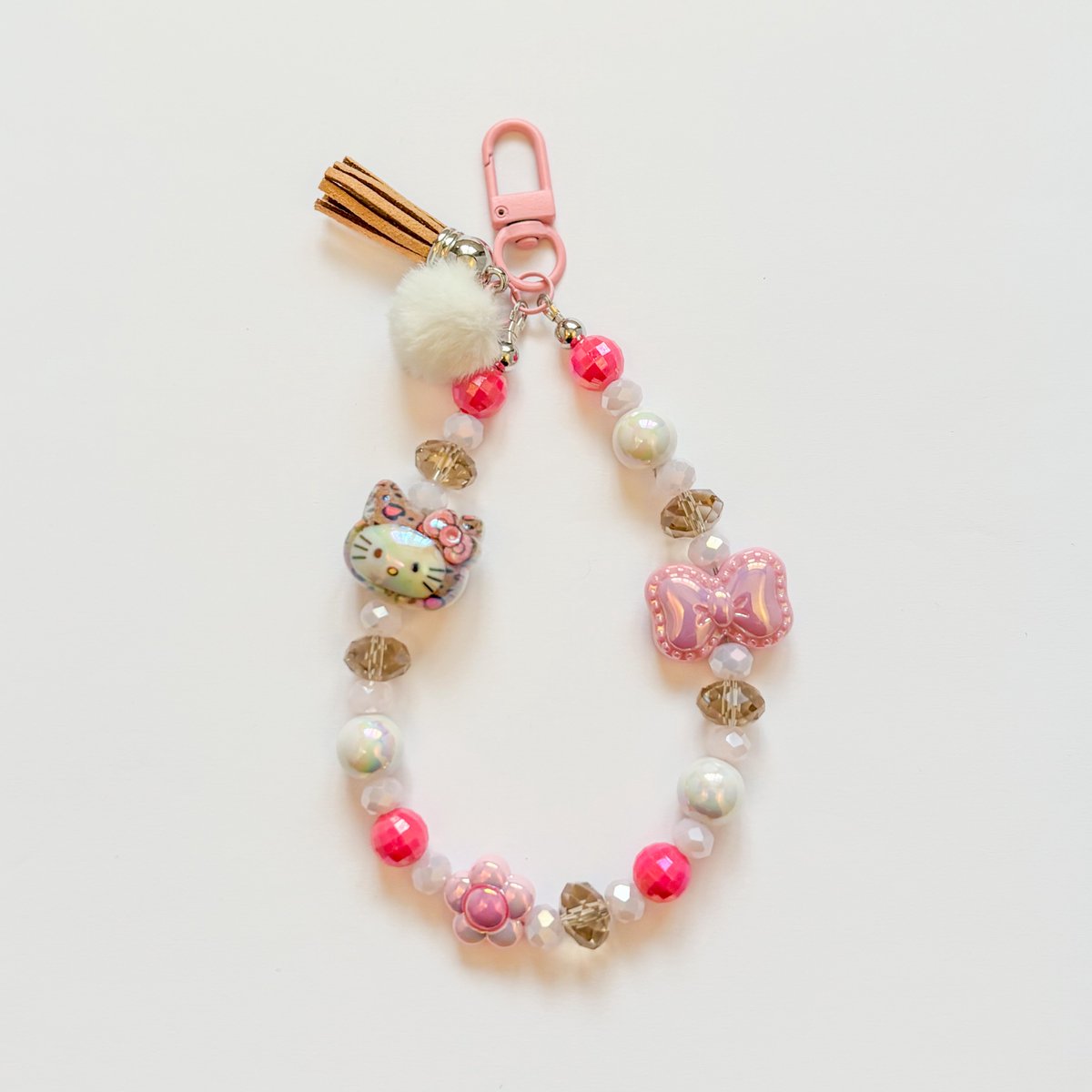 Love Beadz - Hello Kitty panter - handgemaakte kralen telefoonkoord- polsband-