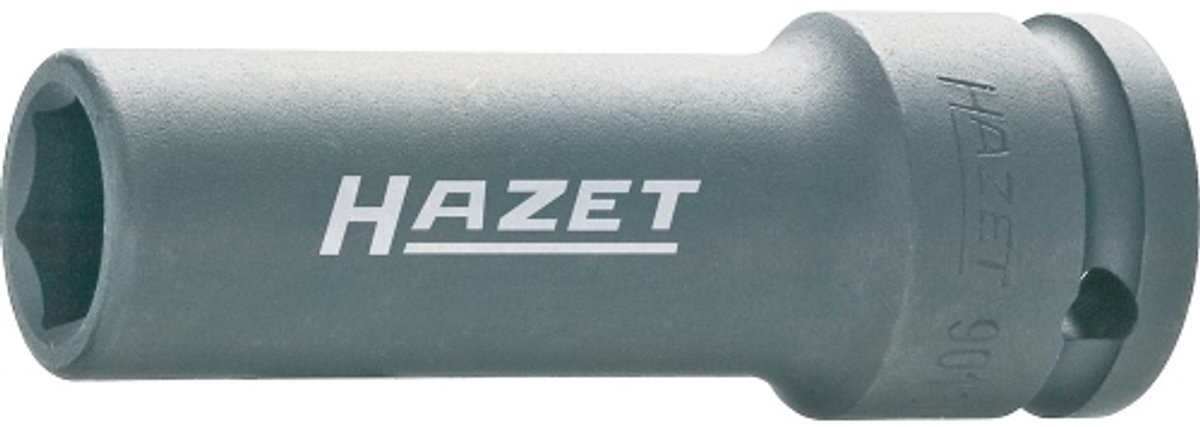 HAZET Krachtdopsleutel 901SLG-19 · 1/2 inch (12,5 mm) vierkant hol · Buiten-zeskant-tractieprofiel · SW 19 mm