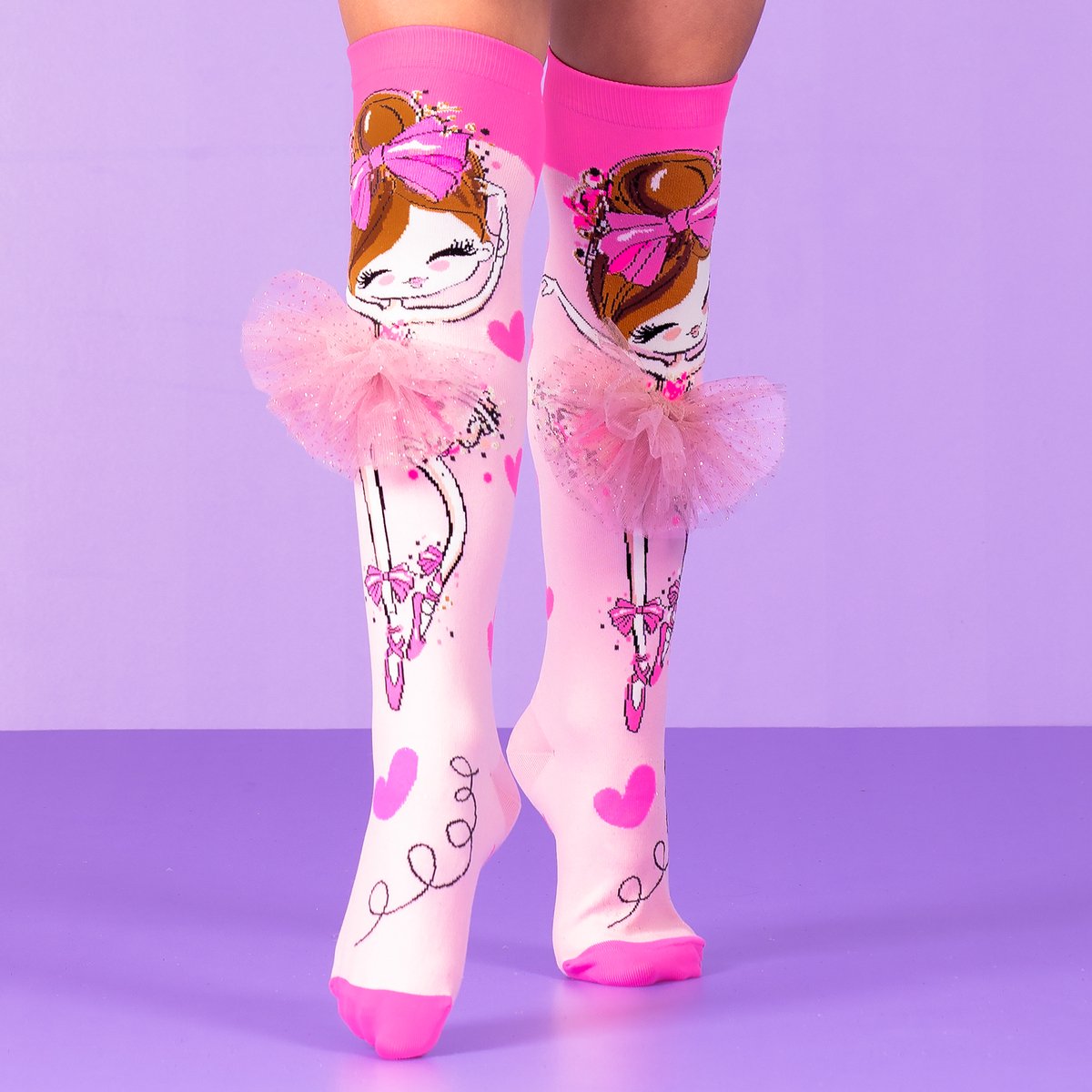 Ballerina Sokken - Ballet Sokken - Kinder Sokken - Vrolijke Sokken - Hoge Sokken One Size
