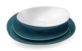 Bol.com Médard de Noblat - Sven Teal - Serviesset 18-delig - 6 persoons - Porcelein aanbieding