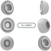 Embouts en mousse pour Airpods Pro (2) - 6× Extra Large - Grijs clair - Bouchons d'oreilles en mousse à memory de forme souples - foamigo®