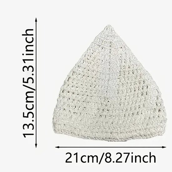 Bovista Kufi - Gebedshoed - Islam - Alhamdulillah - Islamitische Kleding - Moslim Kleding - Wit - 10pc