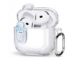 Transparant Hardcase Cover – Geschikt voor Apple AirPods 4 – Hoesje met Sleutelhanger