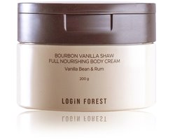 Login Forest - Bourbon Vanilla Shaw – Full Nourishing Body Cream - Long Lasting Moisture Care, Bakuchiol