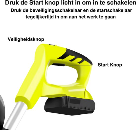 Krachtige Cultivator - Elektrische tuinfrees - Dubbelzijdige werking - Draadloos - Lichtgewicht - Accu - Verstelbare steel - Verticuteermachines - 17cm diep van TotalTools — afbeelding 4