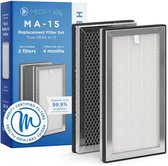 Filtre de rechange Medify Air MA-15 – HEPA H13 – 2 pièces – Filtre à air – Charbon actif – Purification de l'air