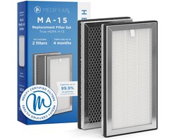 Medify Air MA-15 Vervangingsfilter – HEPA Filter H13 – 2 Stuks – Luchtfilter – Actieve Koolstof – Luchtzuivering