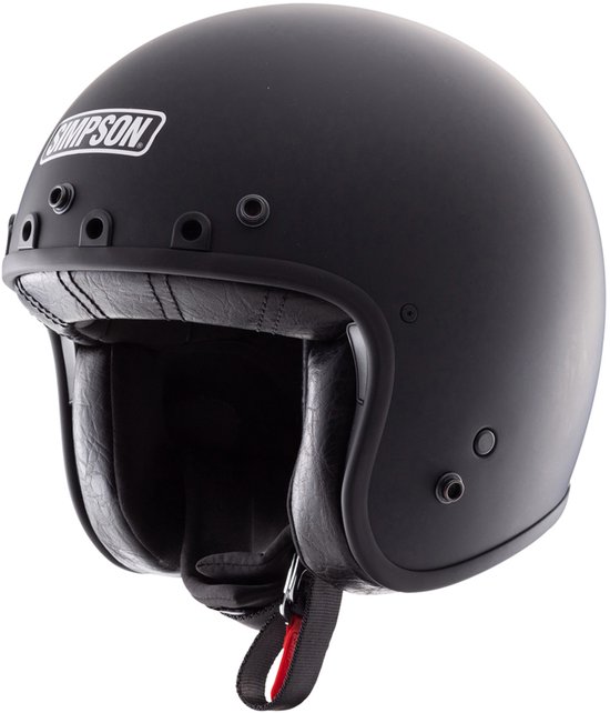 Simpson Chopper Solid Mat Zwart ECE22.06 Jethelm - Maat XS - Helm