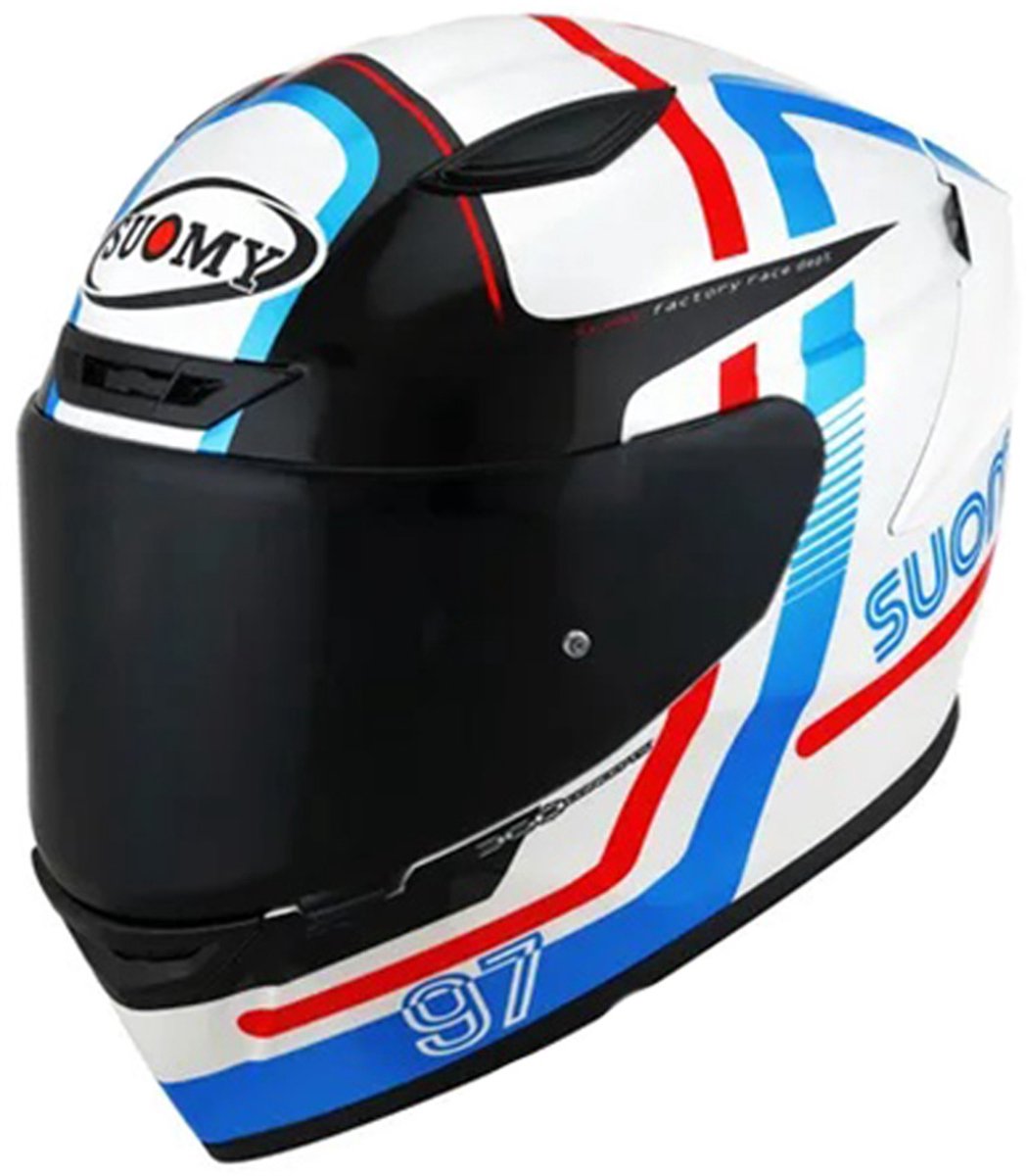 Suomy Track 1 Ninety Seven Ece 22.06 White Blue L - Maat L - Helm