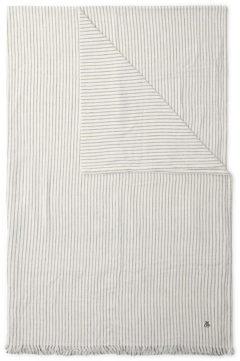 Marc O'Polo Fine Stripe Plaid Antraciet - 150x200 cm