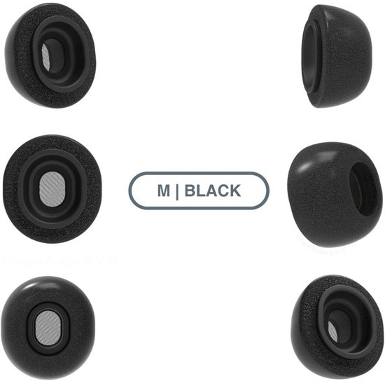 Foam eartips geschikt voor Airpods Pro (2) - zwart - 6× Medium - Bol