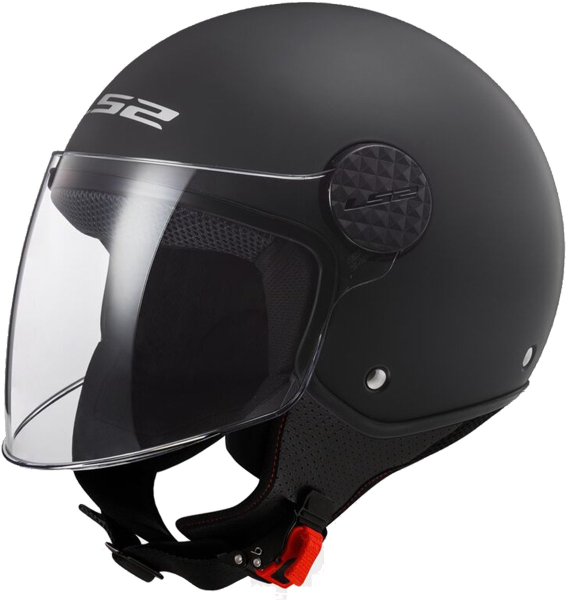 LS2 OF558 Sphere II Solid Mat Zwart Jethelm - Helm