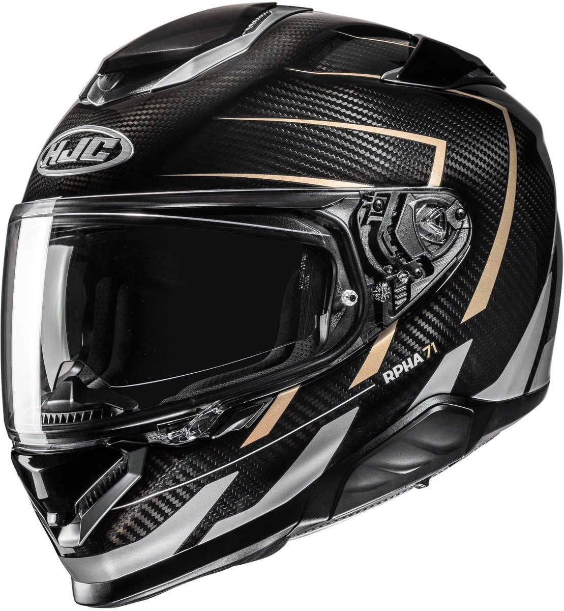 HJC RPHA 71 Carbon Cano Zwart Goud Zilver Integraalhelm - Maat XXL - Helm