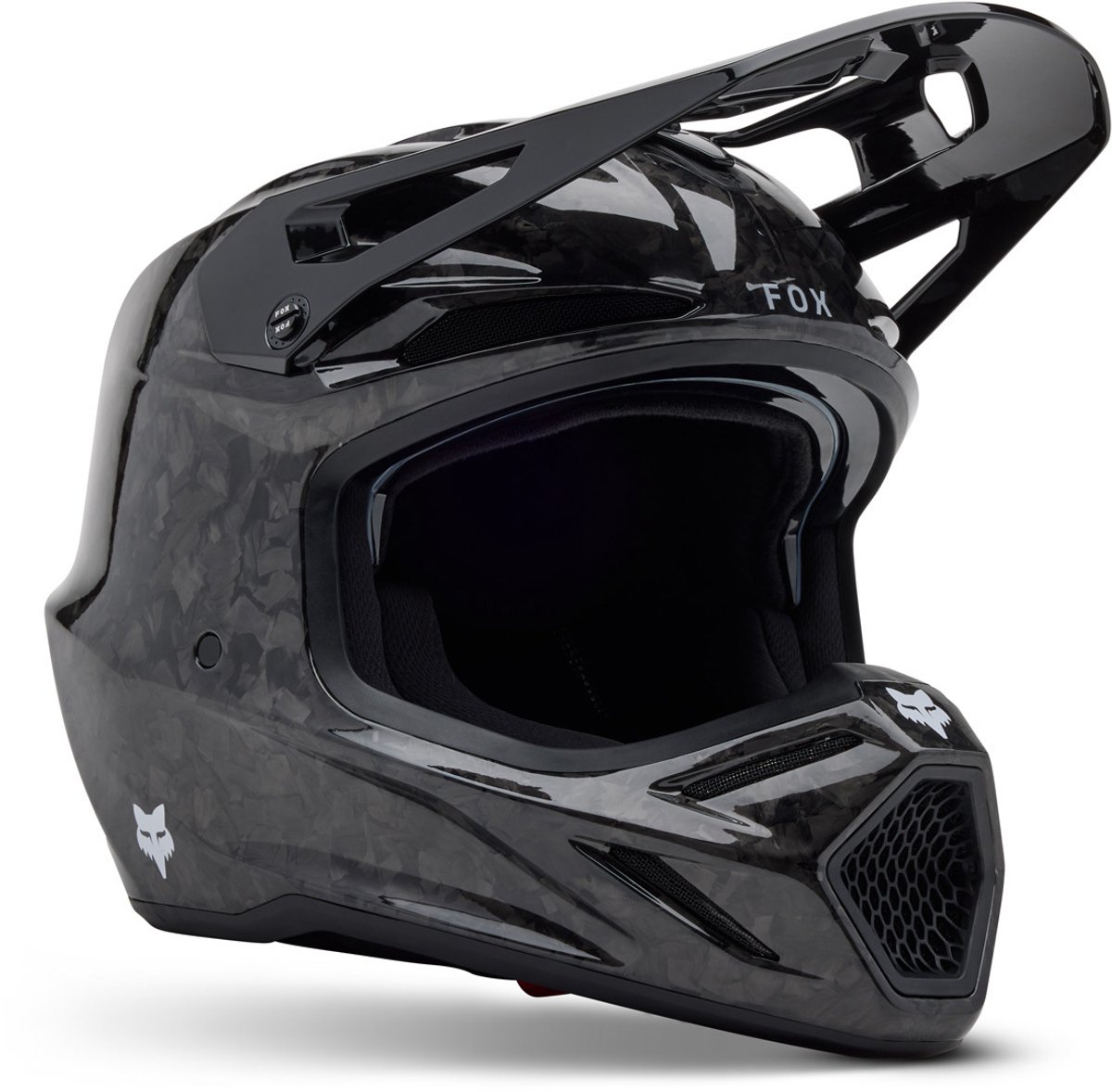 FOX V3 RS Carbon Solid Zwart MIPS Crosshelm - Helm