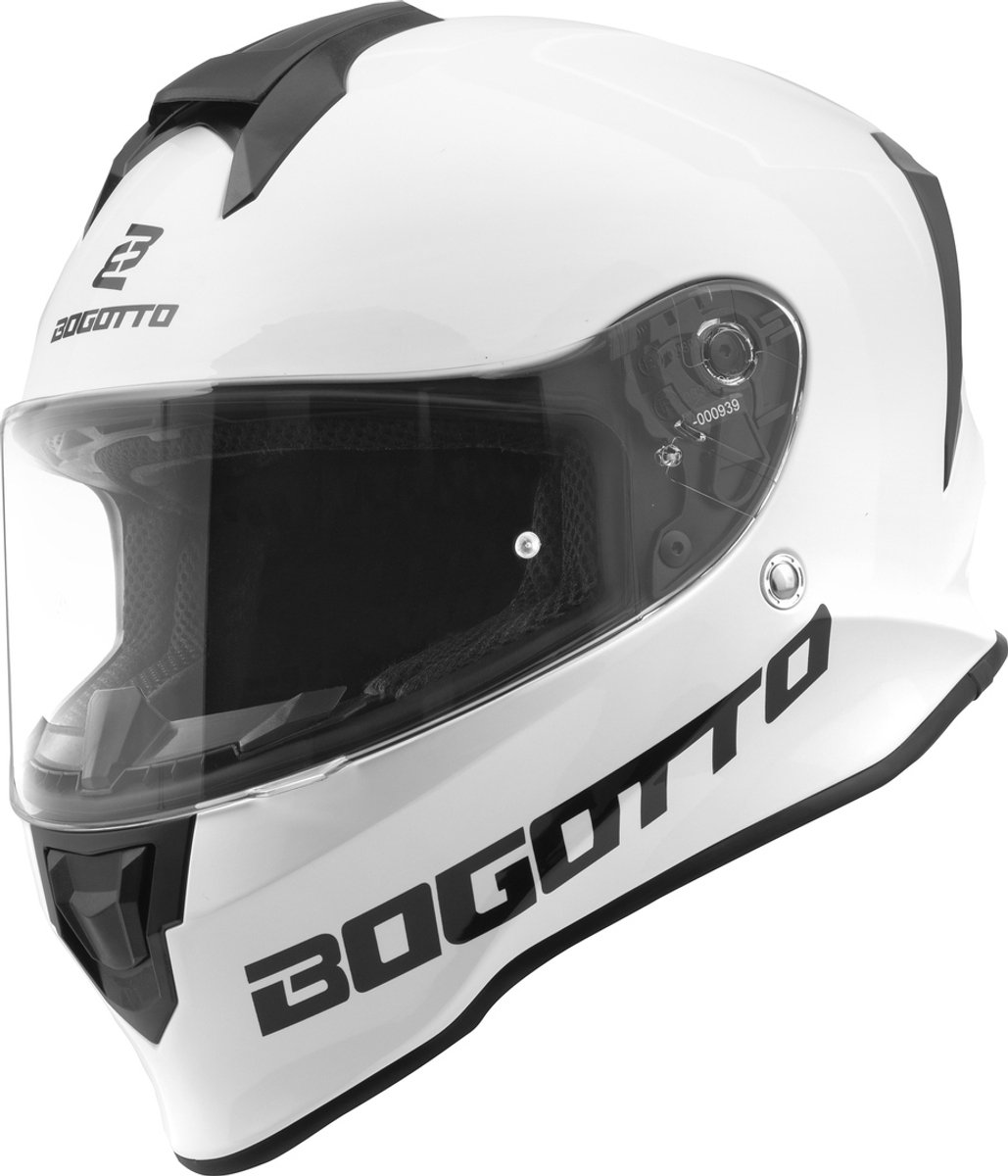 Bogotto H151 Solid Wit Integraalhelm - Maat M - Helm
