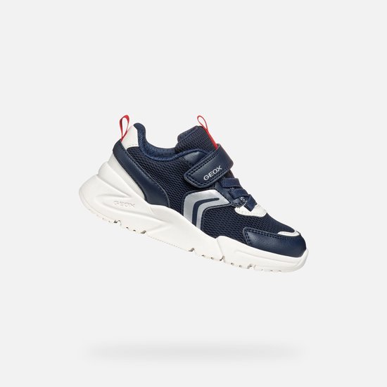 GEOX LOFTUS JONGENS Sneakers - MARINEBLAUW/ROOD - Maat 39