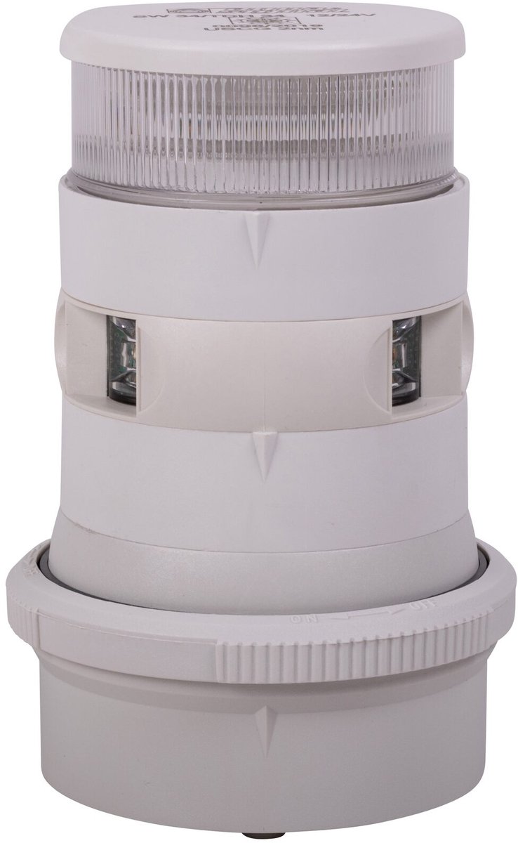 Aqua Signal Serie 34 wit Driekleuren/Anker LED Navigatielicht