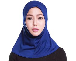 Actie4you® - Hijab – Schouderlengte – Hoofddoek – Islamitisch – Muts- Donker Blauw