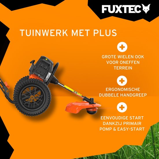 FUXTEC Bosmaaier Benzine - Grastrimmer op wielen - 52cc - 2-takt - FX-FSR152 van FUXTEC — afbeelding 2