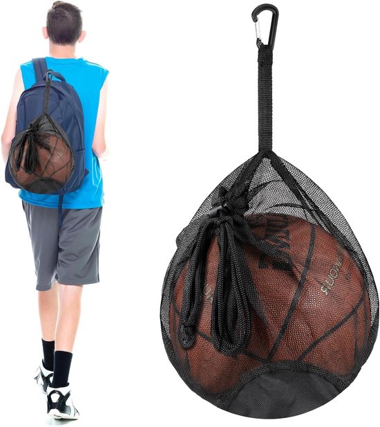 LOEPENLE , balnet voor 1 bal, 2 stuks basketbaltas, rugzak, draagbare nettas, tennis, volleybal, voetbaltas met trekkoord