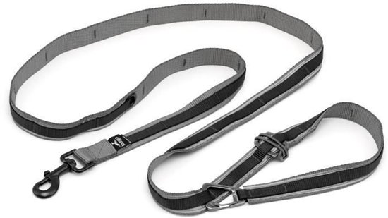 Kurgo Springback Leash 122cm zwart - Menno's Dierenwereld
