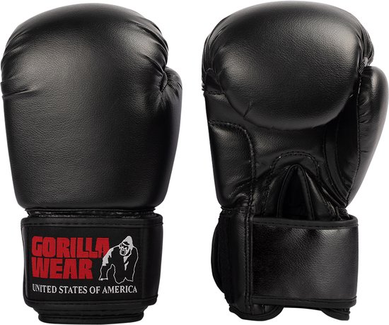 Gorilla Wear Mosby Bokshandschoenen - Boxing Gloves - Boksen - Zwart - 18 oz